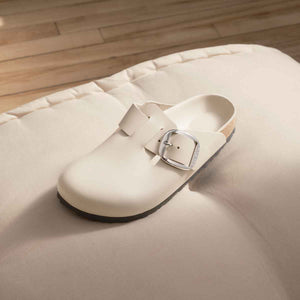 Birkenstock Boston Big Buckle Amalfi Oyster כפכפי בירקנשטוק בוסטון לנשים אויסטר
