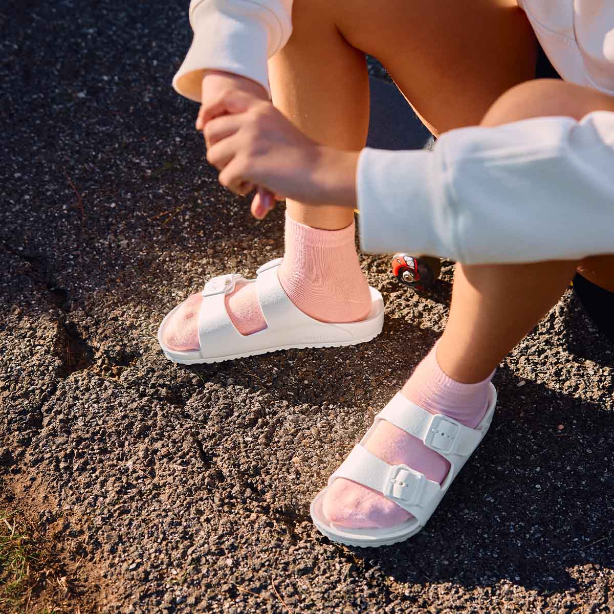 Birkenstock Arizona EVA Playground White בירקנשטוק כפכפי ילדים אריזונה