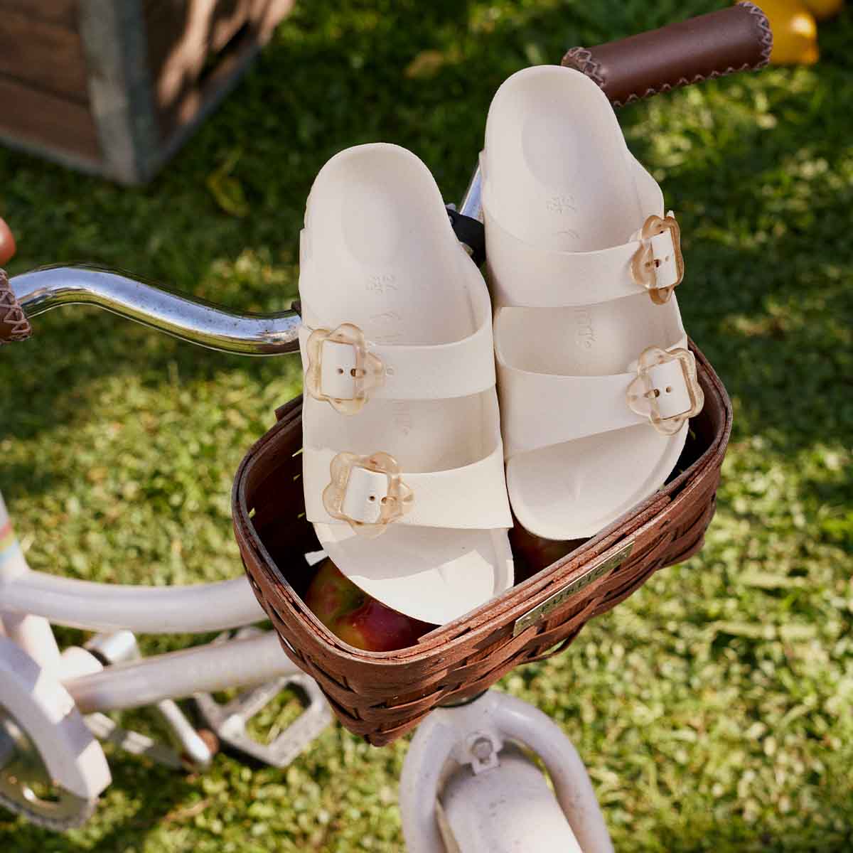 Birkenstock Arizona Flower EVA Kids Eggshell כפכפי בירקנשטוק אריזונה פרח ילדים