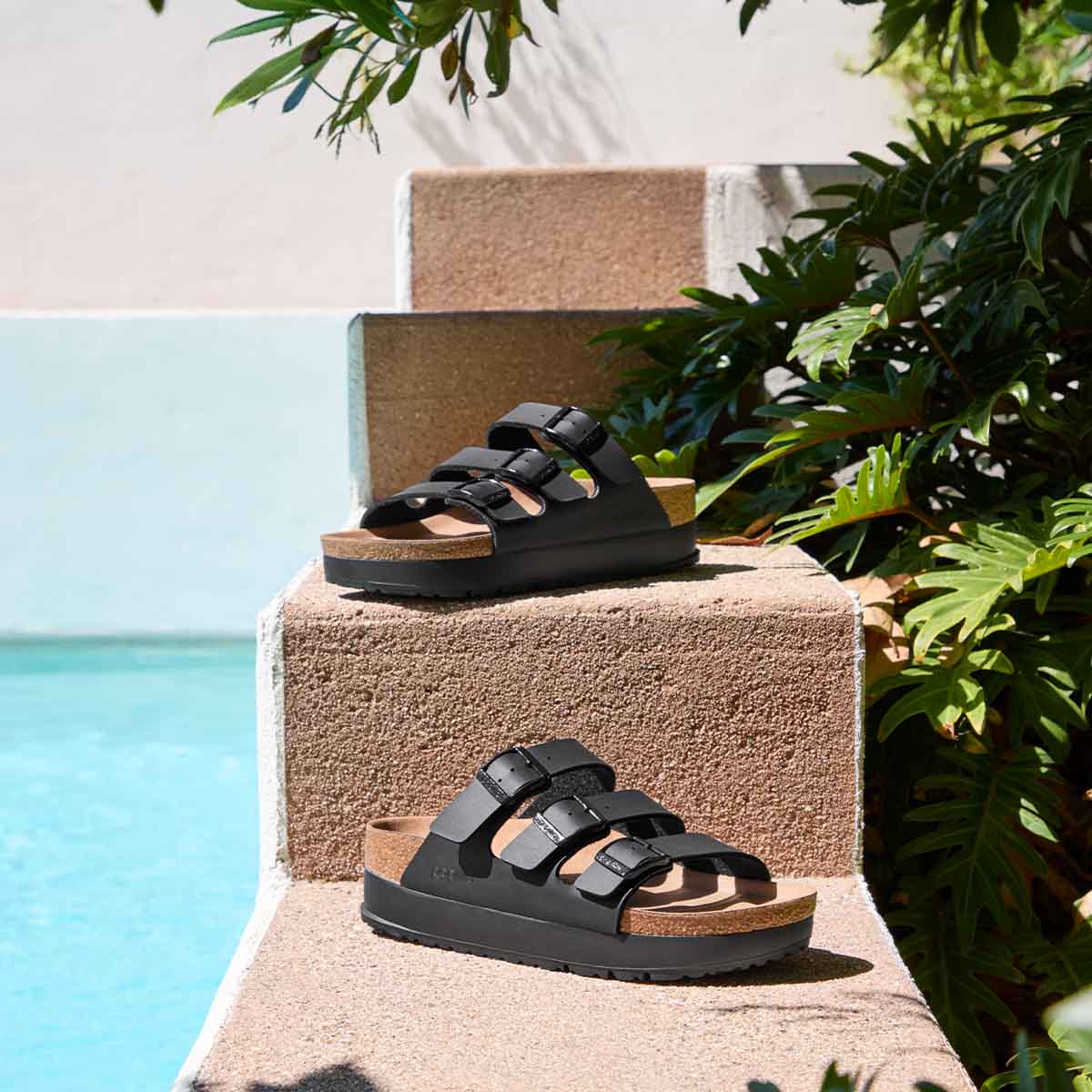 Birkenstock Florida III PAP Flex Platform Black כפכפי בירקנשטוק לנשים
