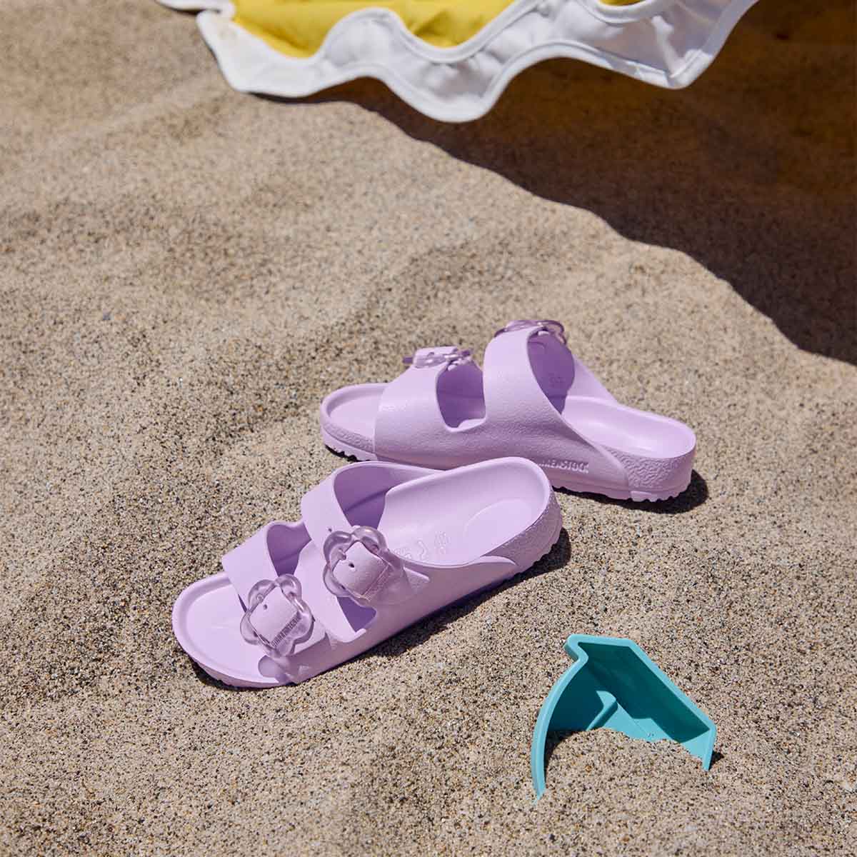 Birkenstock Arizona Flower EVA Kids Crocus כפכפי בירקנשטוק אריזונה פרח ילדים סגול