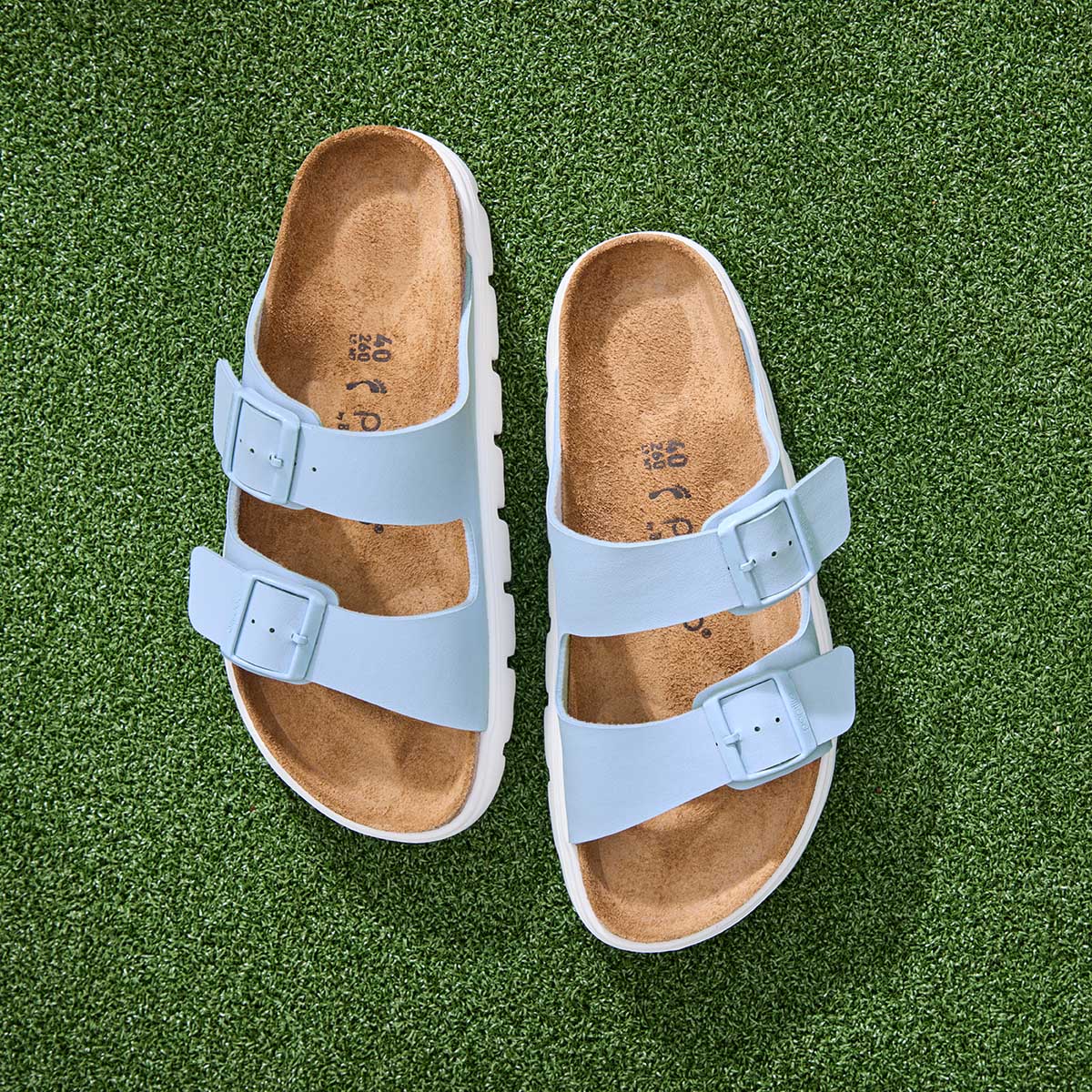 Birkenstock Arizona PAP Chunky Baby Blue כפכפי בירקנשטוק אריזונה לנשים צ'אנקי תכלת
