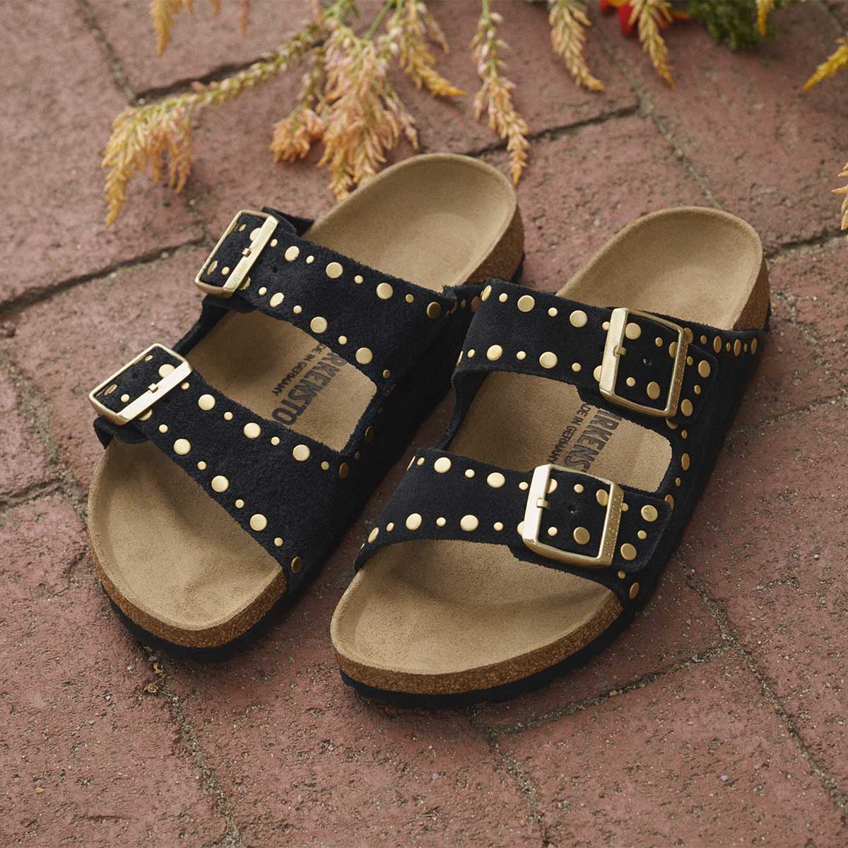 Birkenstock Arizona Rivet Border Black כפכפי אריזונה ריבט בורדר שחור