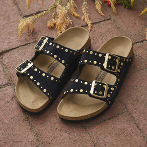 Birkenstock Arizona Rivet Border Black כפכפי אריזונה ריבט בורדר שחור