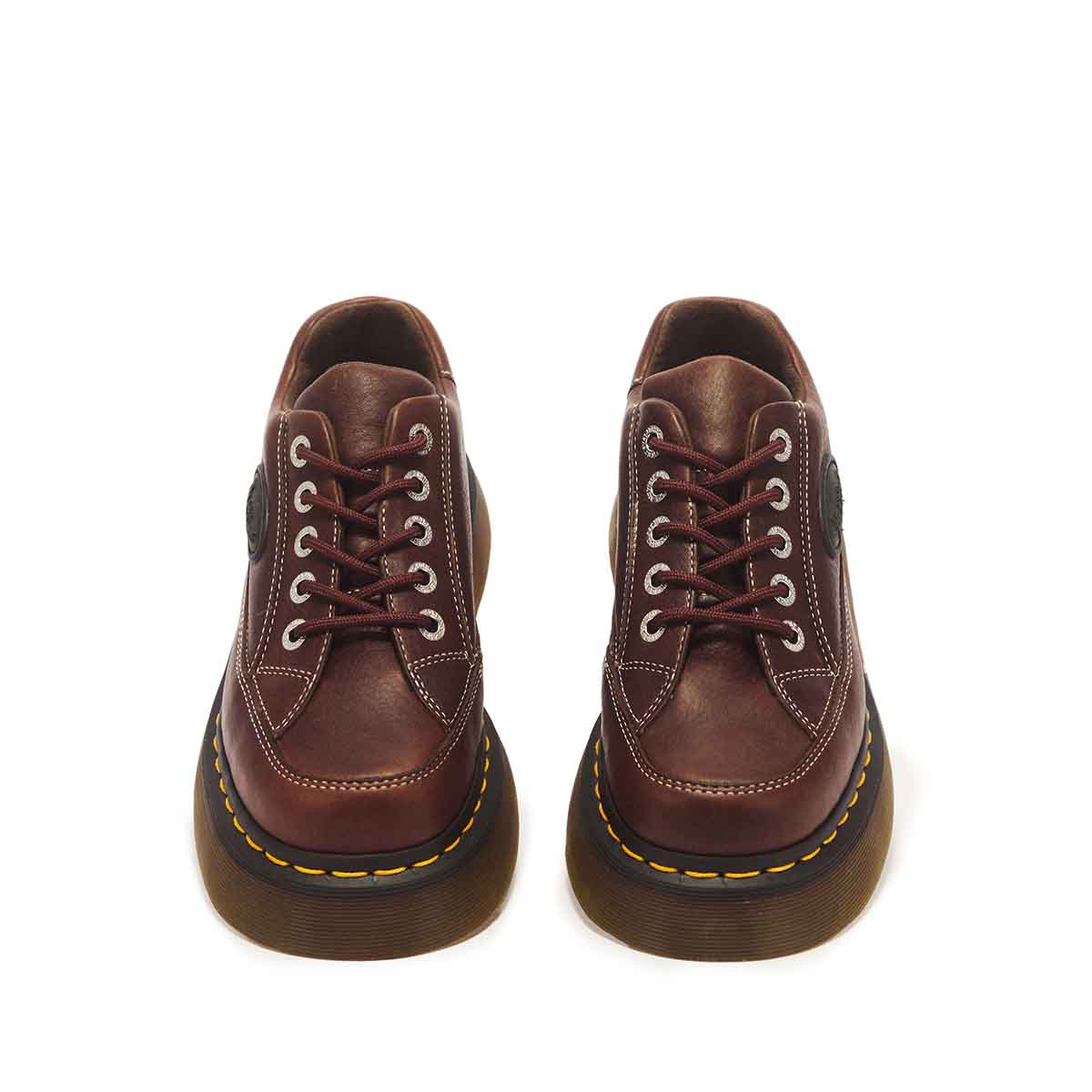 Dr. Martens Buzz 5-Eye Grizzly Leather Shoes Dark Brown נעלי ד"ר מרטנס לנשים