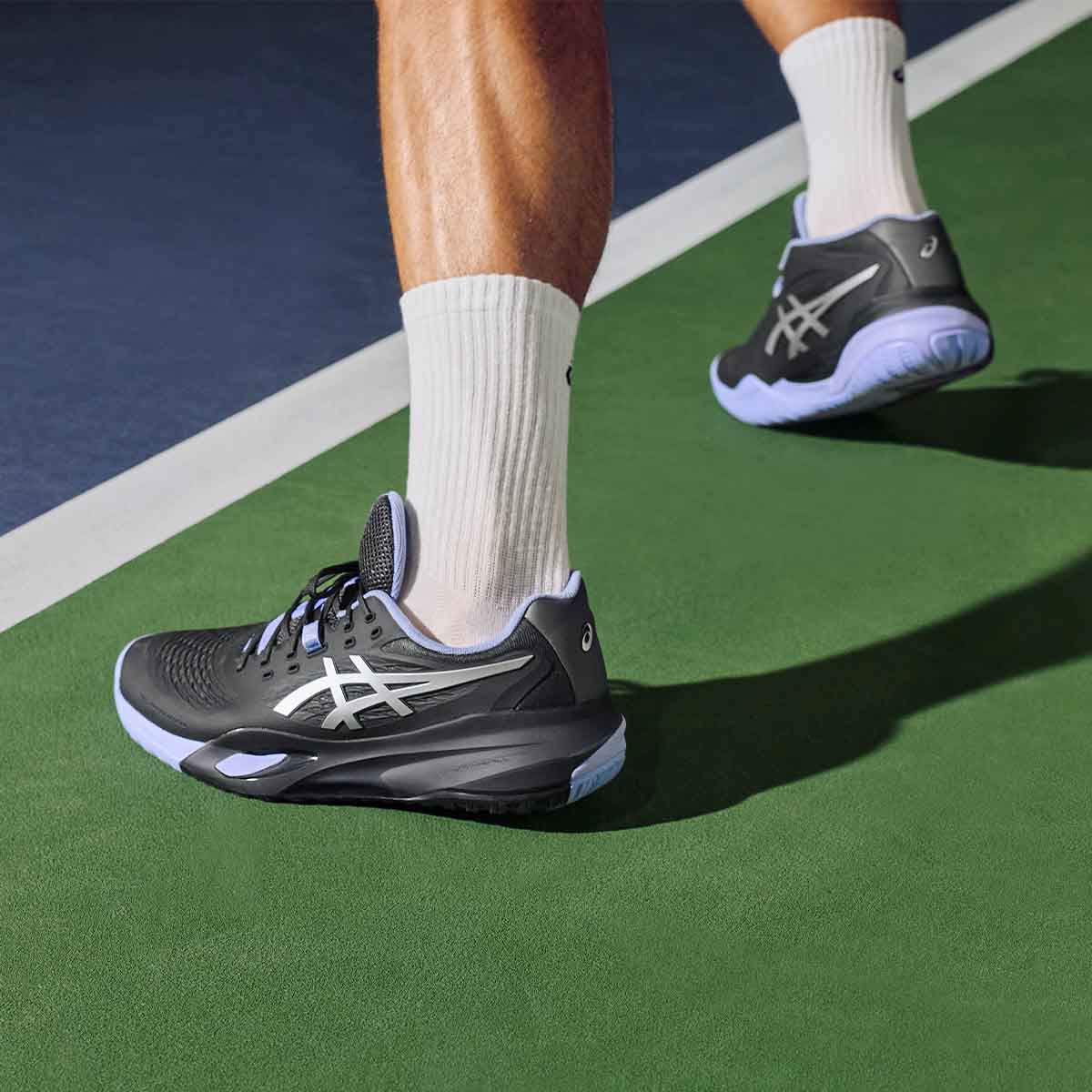 Asics Gel Resolution X Night Energy Men Graphite Grey Pure Silver נעלי טניס לגברים ג`ל רזולושיין