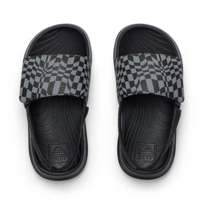 Reef Little Salty Slide Black Swell Checker כפכפי ילדים ריף