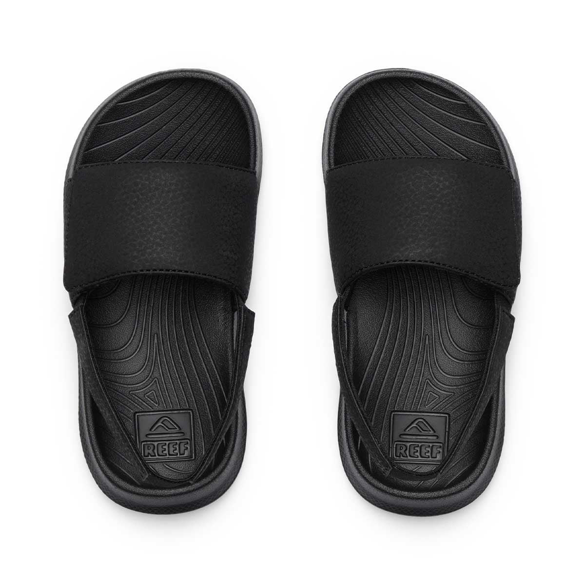 Reef Little Salty Slide Black White כפכפי ילדים ריף
