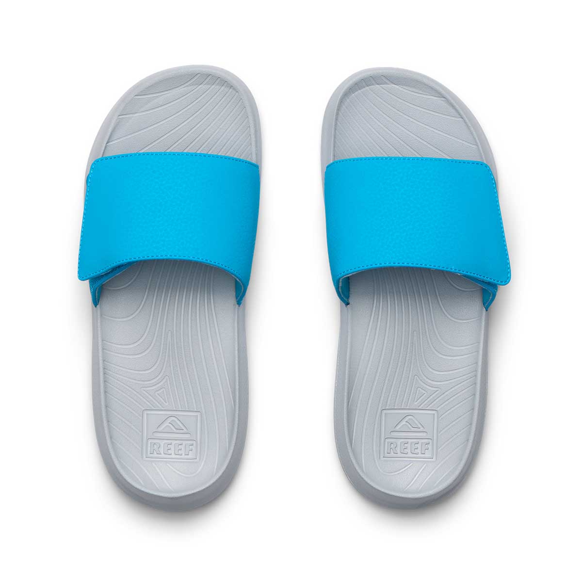 Reef Kids Salty Slide Grey Blue כפכפי ילדים ריף