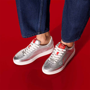 Fit Flop X Keith Haring The Dash FF Trainers Metallic Silver סניקרס פיטפלופ לנשים