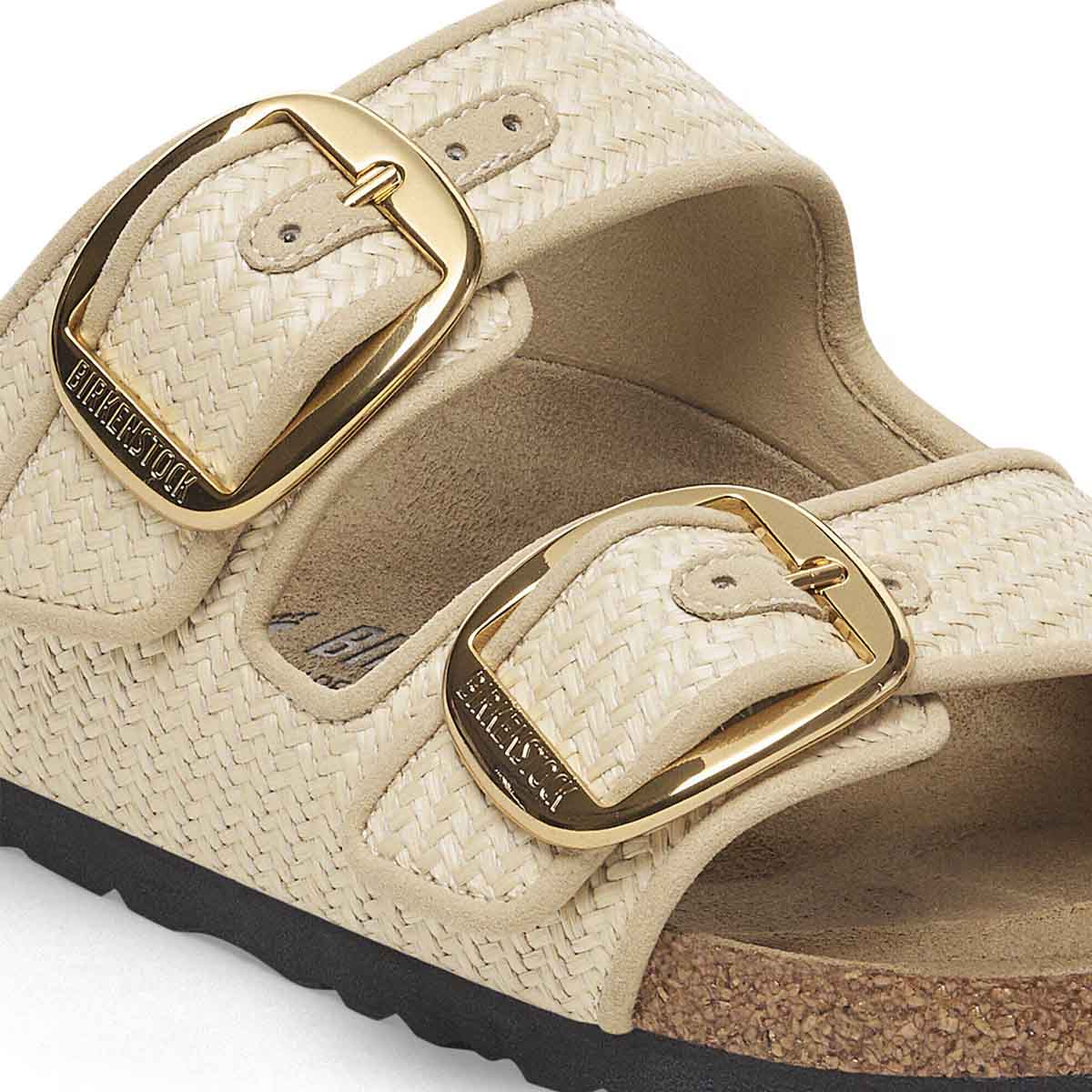 Birkenstock Arizona Big Buckle Raffia Naturale כפכפי בירקנשטוק אריזונה אבזם לנשים