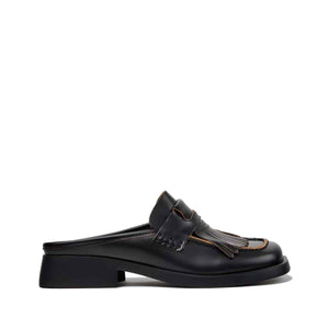 Camper Twins Black Leather Moccasins for Women מוקסין קמפר לנשים כפכפי נשים