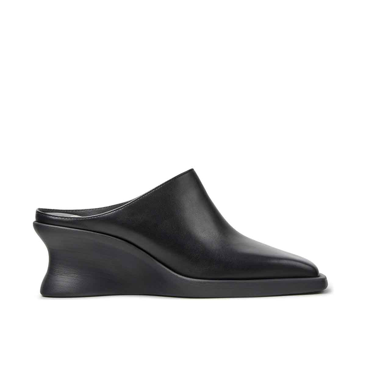 Camper Louise Black Leather Semi-Open Shoes for Women נעלי עקב קמפר לואיס לנשים