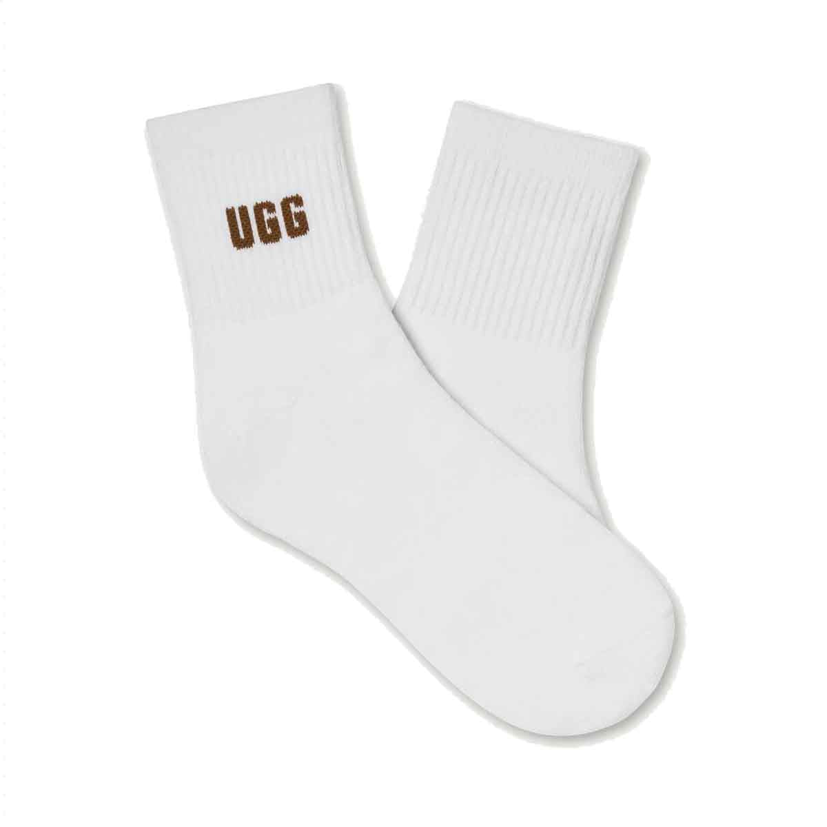 UGG Quinlin Logo Quarter 3 Pack Stormy Blue Chestnut Shaded Clover חבילת 3 גרביים