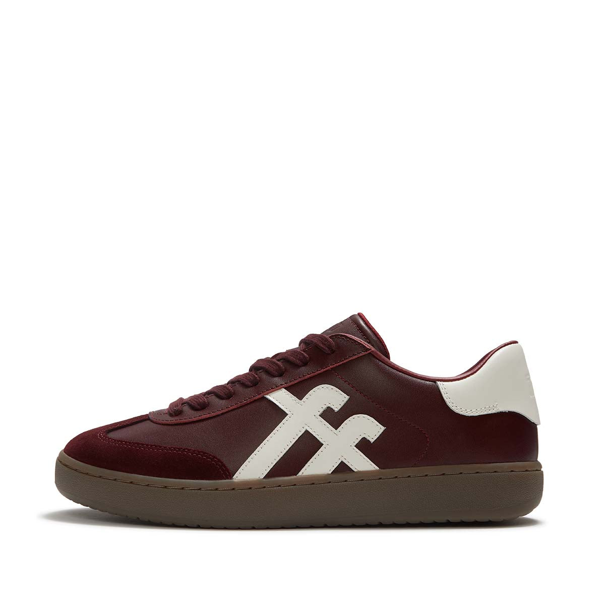 Fit Flop The Dash FF Sneaker T-Toe - Dark Merlot White סניקרס פיט פלופ נשים