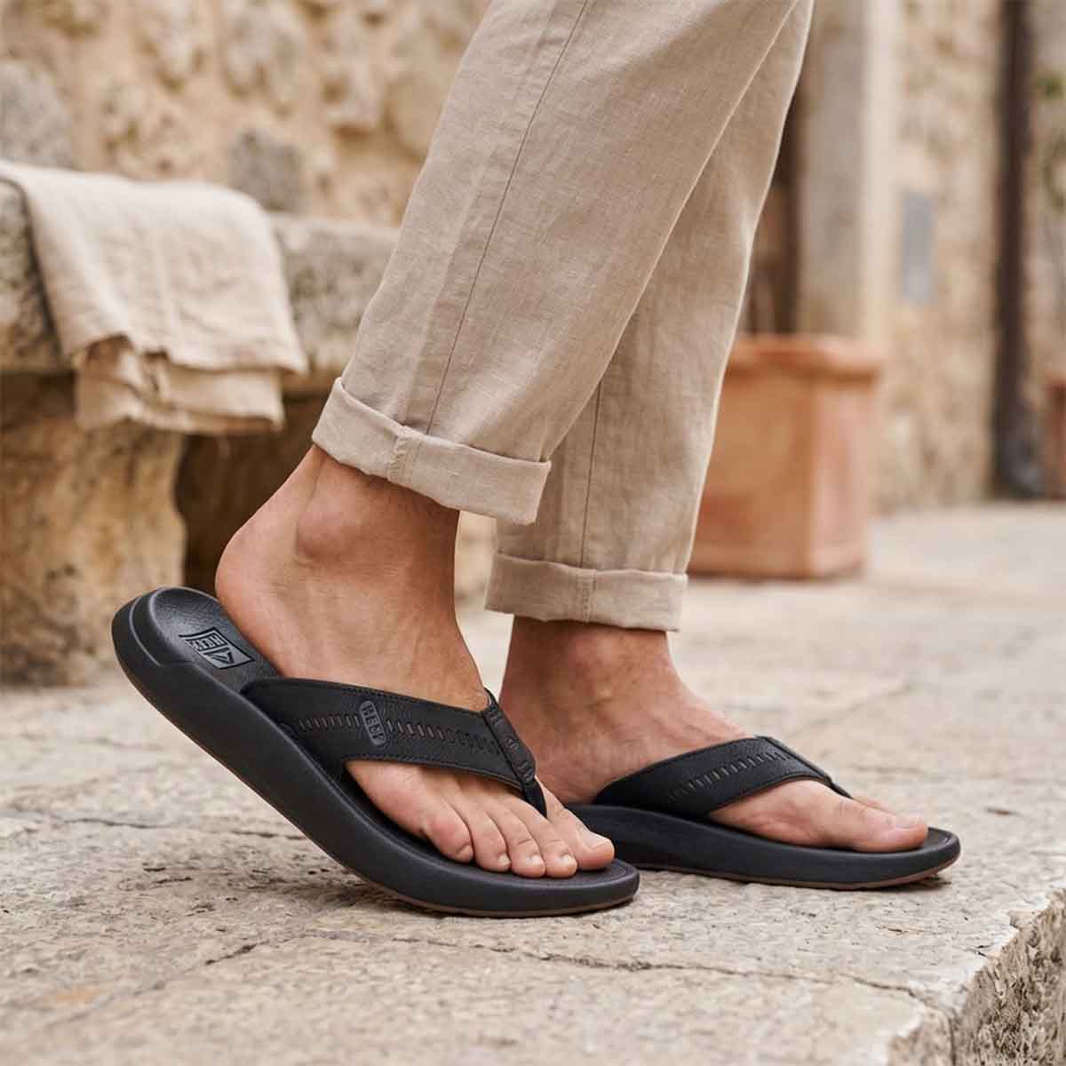 Reef Swellsole Cruiser Black Fossil כפכפי גברים ריף
