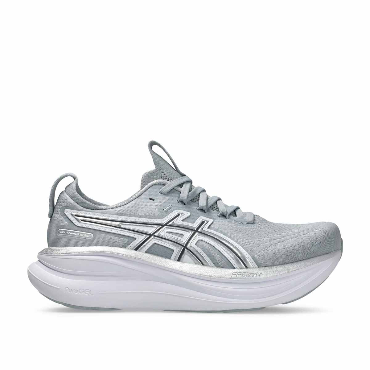 Asics Gel Nimbus 28 Atc Women Piedmont Grey Pure Silver נעלי ריצה ג`ל נימבוס 28 לנשים