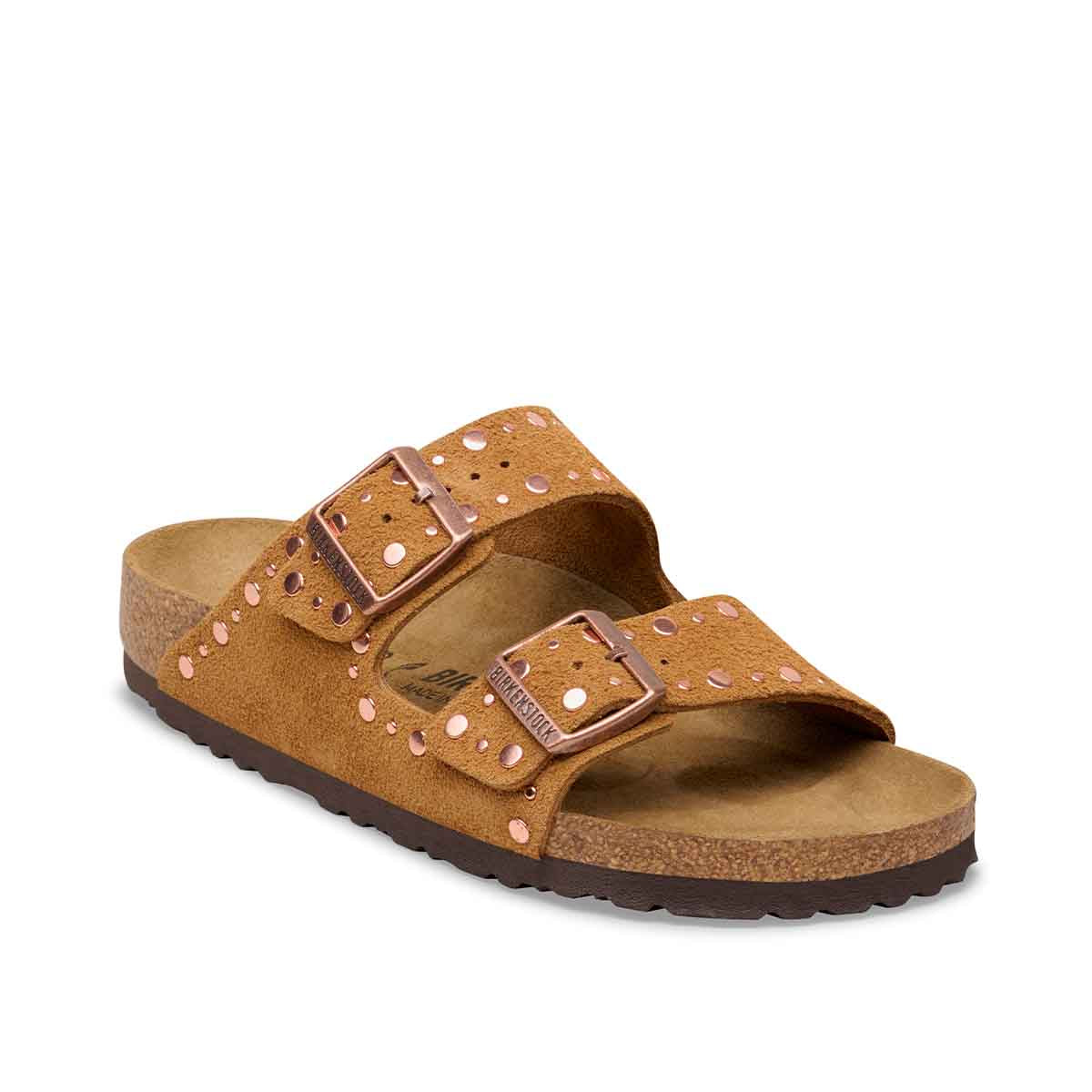Birkenstock Arizona Rivet Border Mink כפכפי בירקנשטוק אריזונה ריבט לנשים