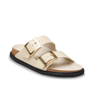 Birkenstock Arizona Droplet Buckle High Shine Ecru כפכפי בירקינשטוק לנשים