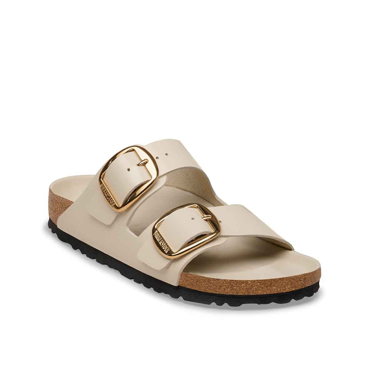 Birkenstock Arizona Big Buckle High Shine Oyster כפכפי בירקנשטוק אריזונה לנשים