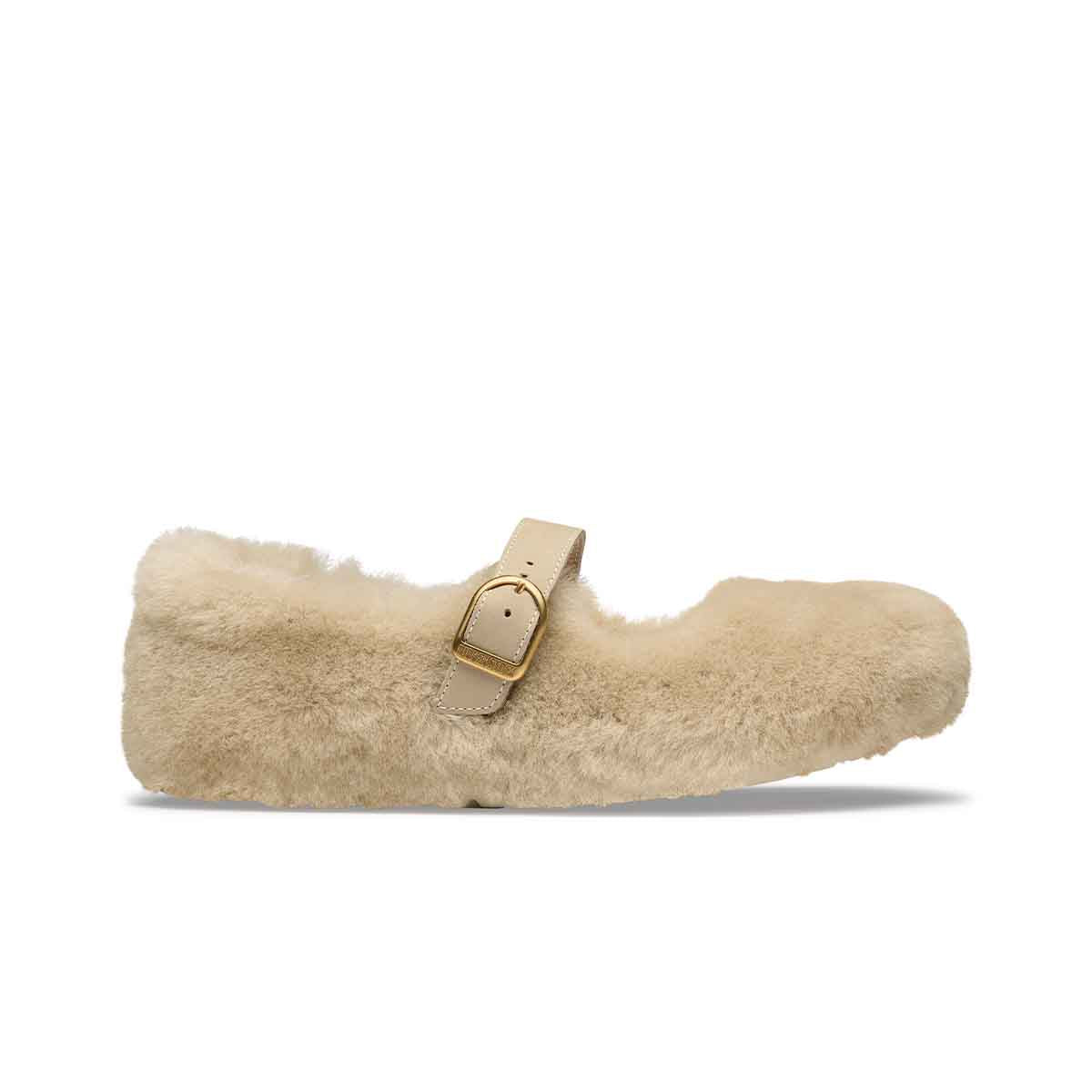 Birkenstock Santa Clarita Shearling Upper Sandcastle כפכפי בירקנשטוק סנטה קלריטה לנשים