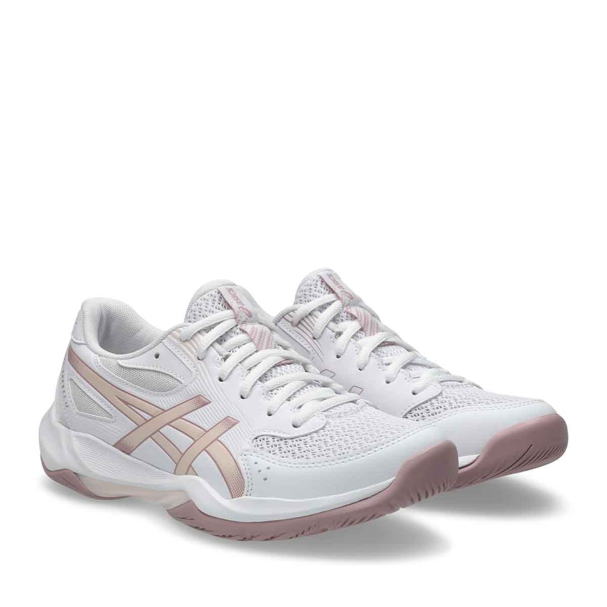 Asics Gel Rocket 12 Women White Pearl Pink נעלי כדורעף ג`ל רוקט 12 לנשים