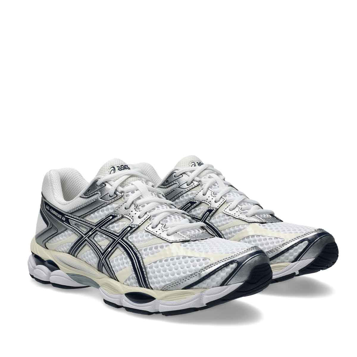 Asics Gel Cumulus 16 Unisex White Midnight סניקרס ג'ל קומולוס 16 יוניסקס