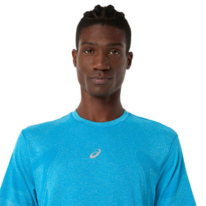 Asics Road Seamless SS Top Men Aegean Blue Sky חולצת ריצה לגברים