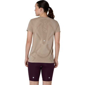 Asics 2012D292-200 Road Seamless SS Top Women Greige חולצת ריצה לנשים