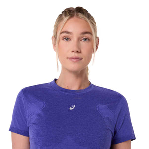 Asics Road Seamless SS Top Women Cobalt Burst Eggplant חולצת ריצה לנשים