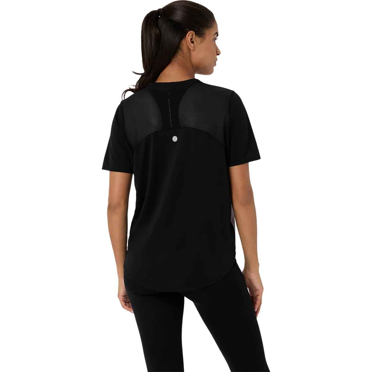 Asics Road Fade SS Top Women Black Cream חולצת ריצה לנשים