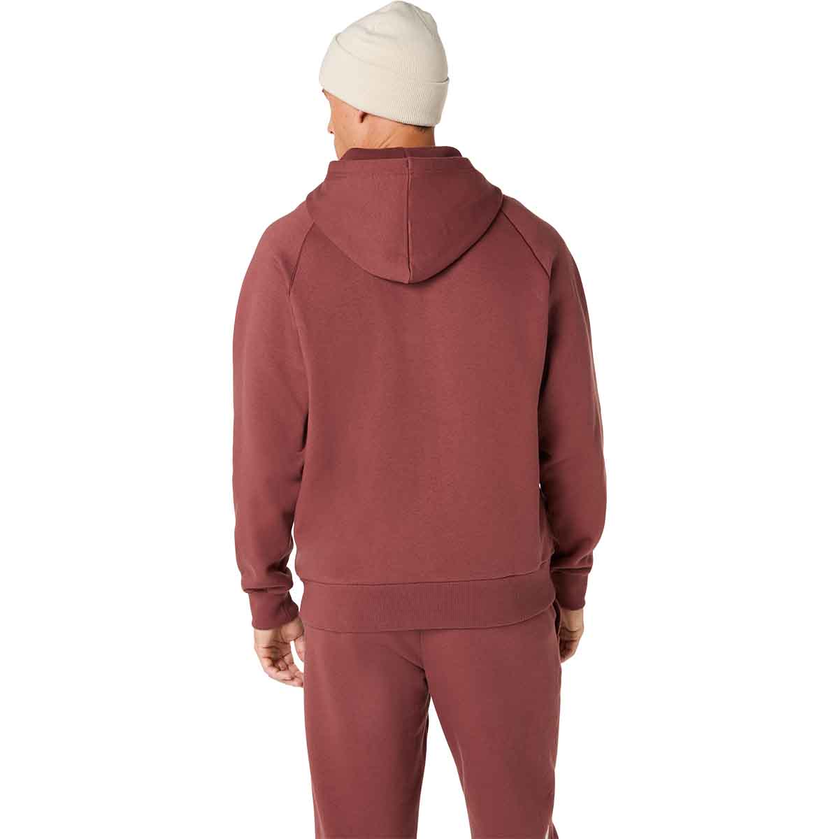 Asics Logo Fleece Full Zip Hoodie Men - Rusted Rock ג'קט אסיקס לגברים