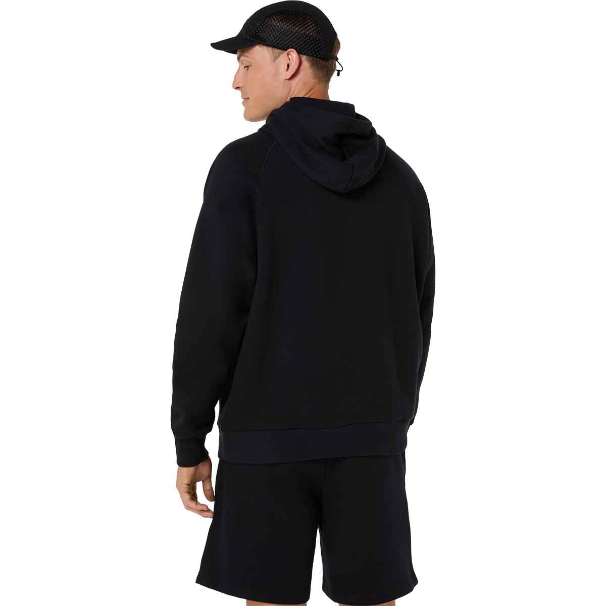 Asics Logo Fleece Hoodie Men Performance Black ג'קט אסיקס לגברים