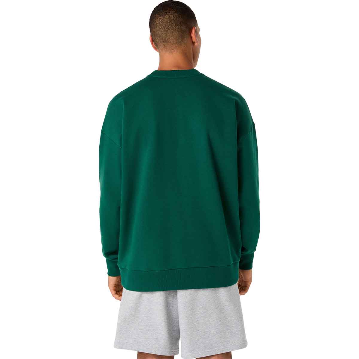 Asics Fleece Crew-Neck Top Relaxed Men Jewel Green חולצת אסיקס לגברים
