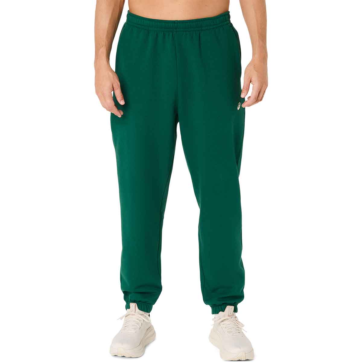 Asics Spiral Logo Fleece Relaxed Pant Men Jewel Green מכנסי אסיקס לגברים