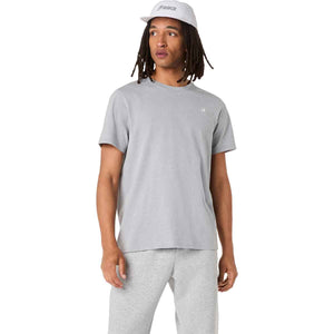Asics Spiral Embroidery Tee Men Grey Heather חולצת אסיקס לגברים