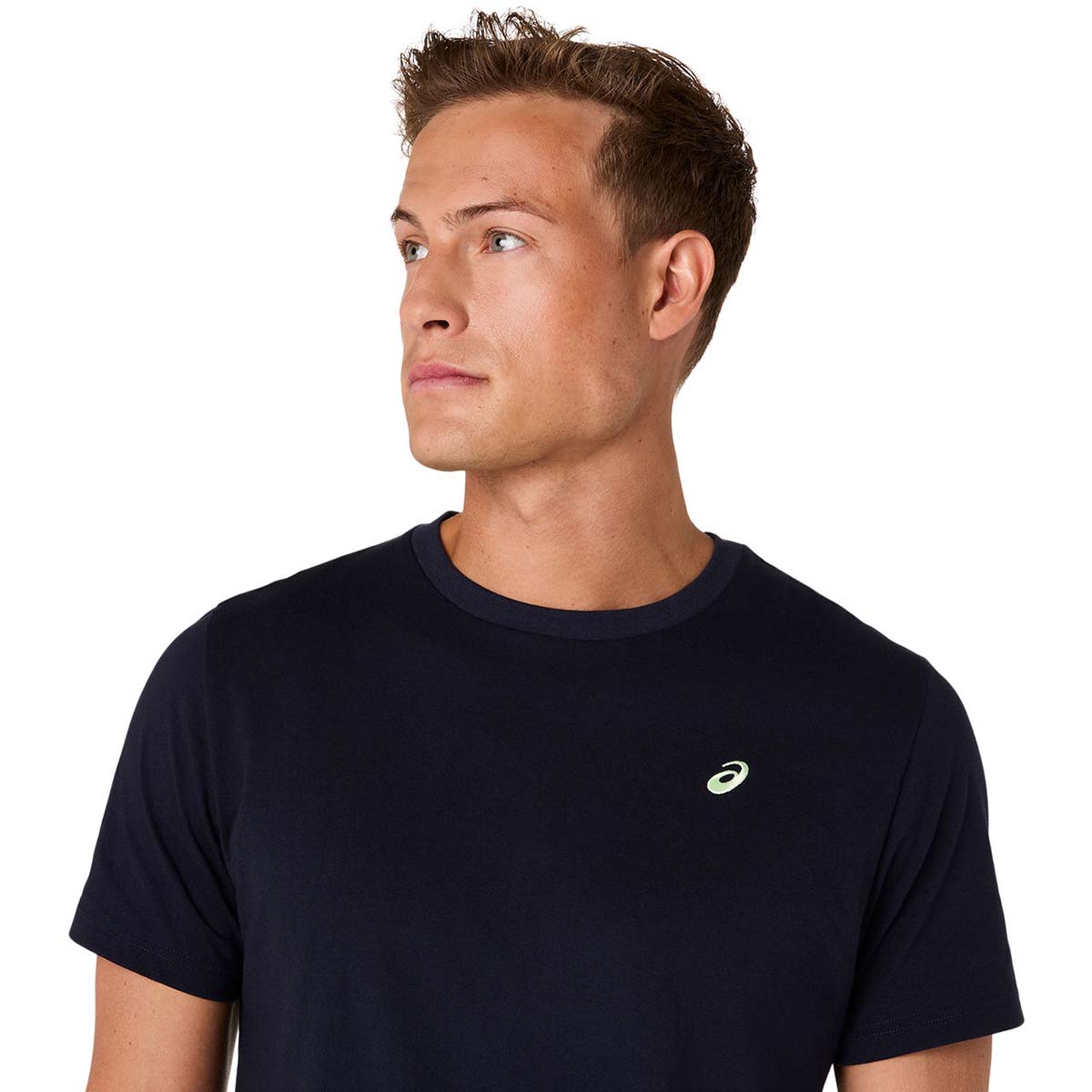 Asics Spiral Embroidery Tee Men Midnight חולצת אסיקס לגברים