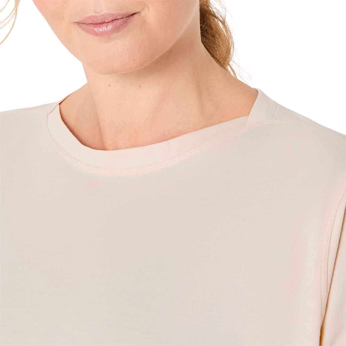 Asics Nagino Oversized Short Sleeve Top Women Oatmeal חולצת אוברסייז לנשים