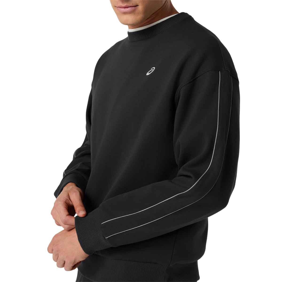 Asics Track Club Heritage Crew Neck Top Graphite Grey קפוצ'ון יוניסקס