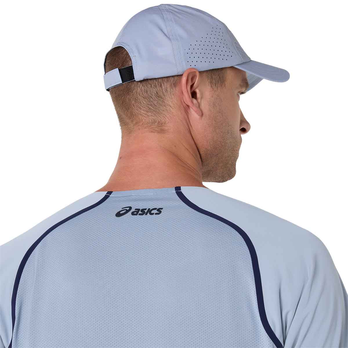 Asics Match SS Top Men Grey Blue חולצת טניס לגברים