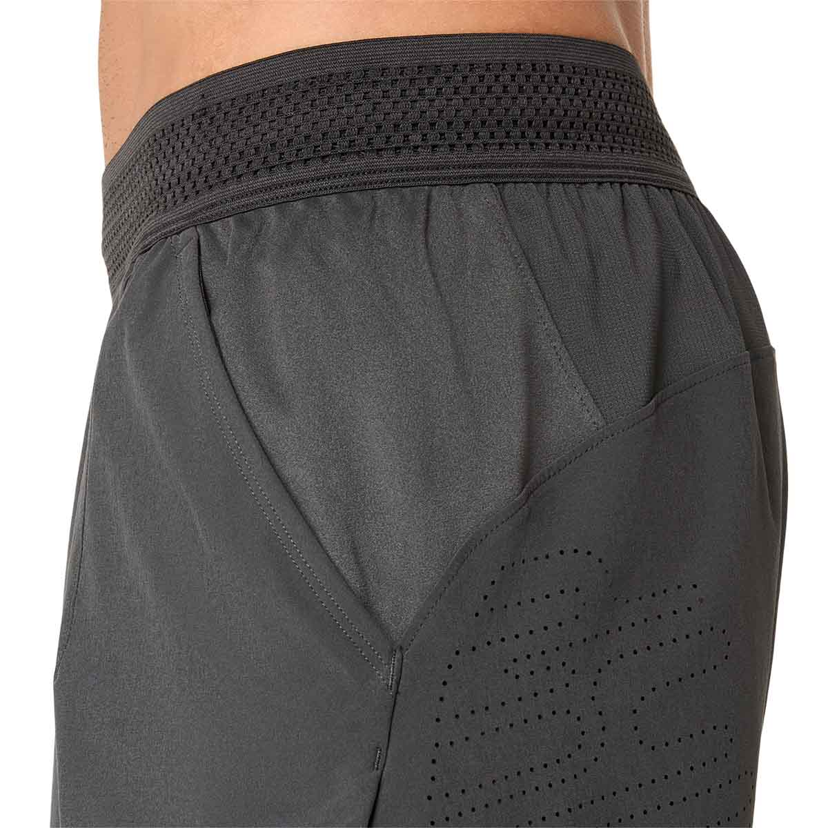 Asics Match Laser Cut 7In Short Men Graphite Grey Night Energy מכנסי טניס לגברים