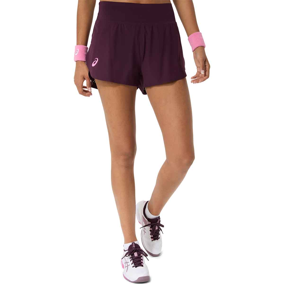 Asics Match Laser Cut Short Women Dark Aubergine מכנסי טניס לנשים