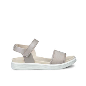 Ecco Soft Sandal W Beige Pure Cashmere Metallic Limestone סנדלי אקו לנשים