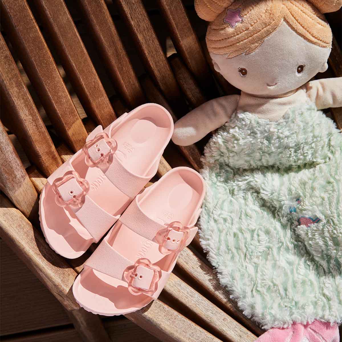 Birkenstock Arizona Flower EVA Kids Light Rose כפכפי בירקנשטוק לילדים