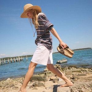 Birkenstock Madrid Big Buckle Raffia Carafe כפכפי בירקנשטוק מדריד אבזם חום לנשים