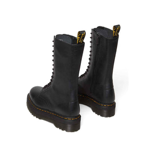 Dr. Martens Quad 1B99 Pisa Leather Mid Calf Lace Up Boots Black מגפי ד"ר מרטנס