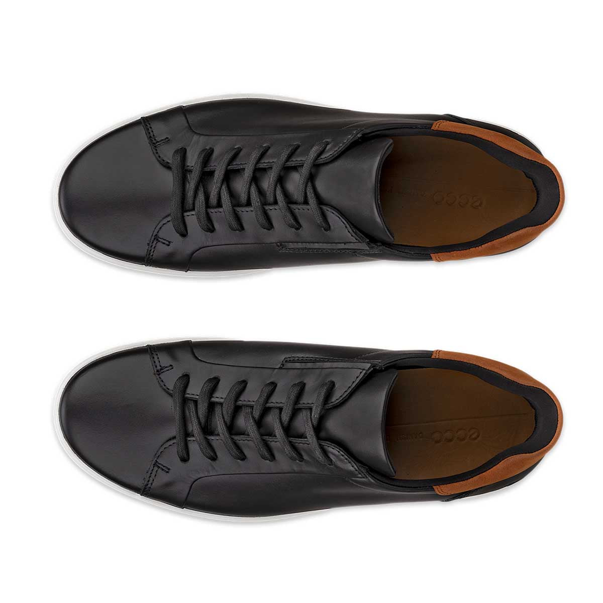 Ecco Soft 7 Black Cognac סניקרס גברים אקו