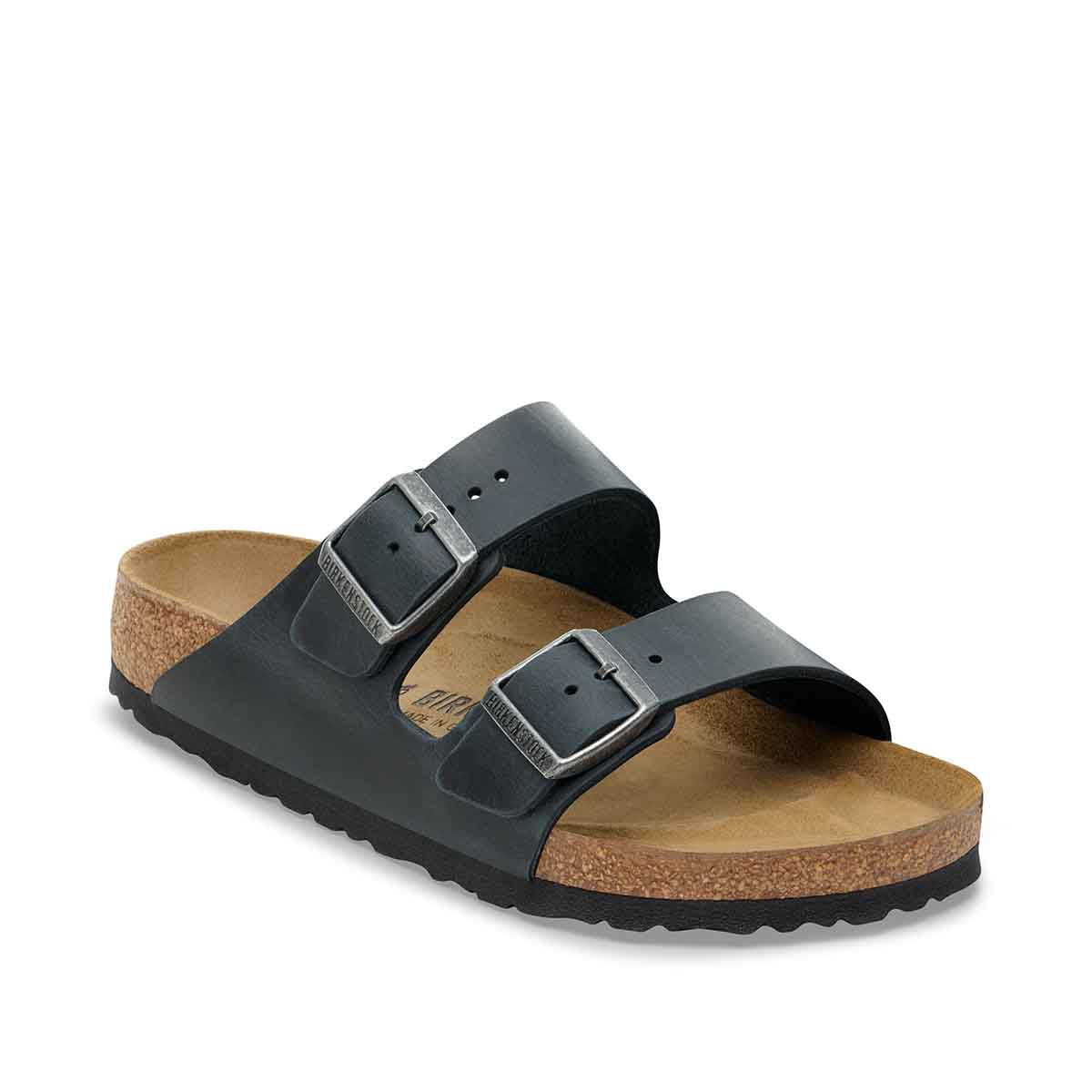Birkenstock Arizona Oiled Leather Black בירקנשטוק כפכפי גברים אריזונה עור שחור - Original's