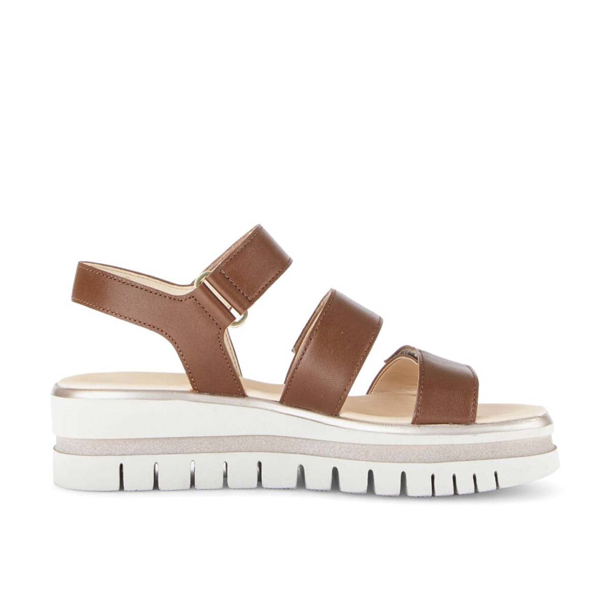 Gabor Brown Cognac platform sandal סנדלי נשים גאבור
