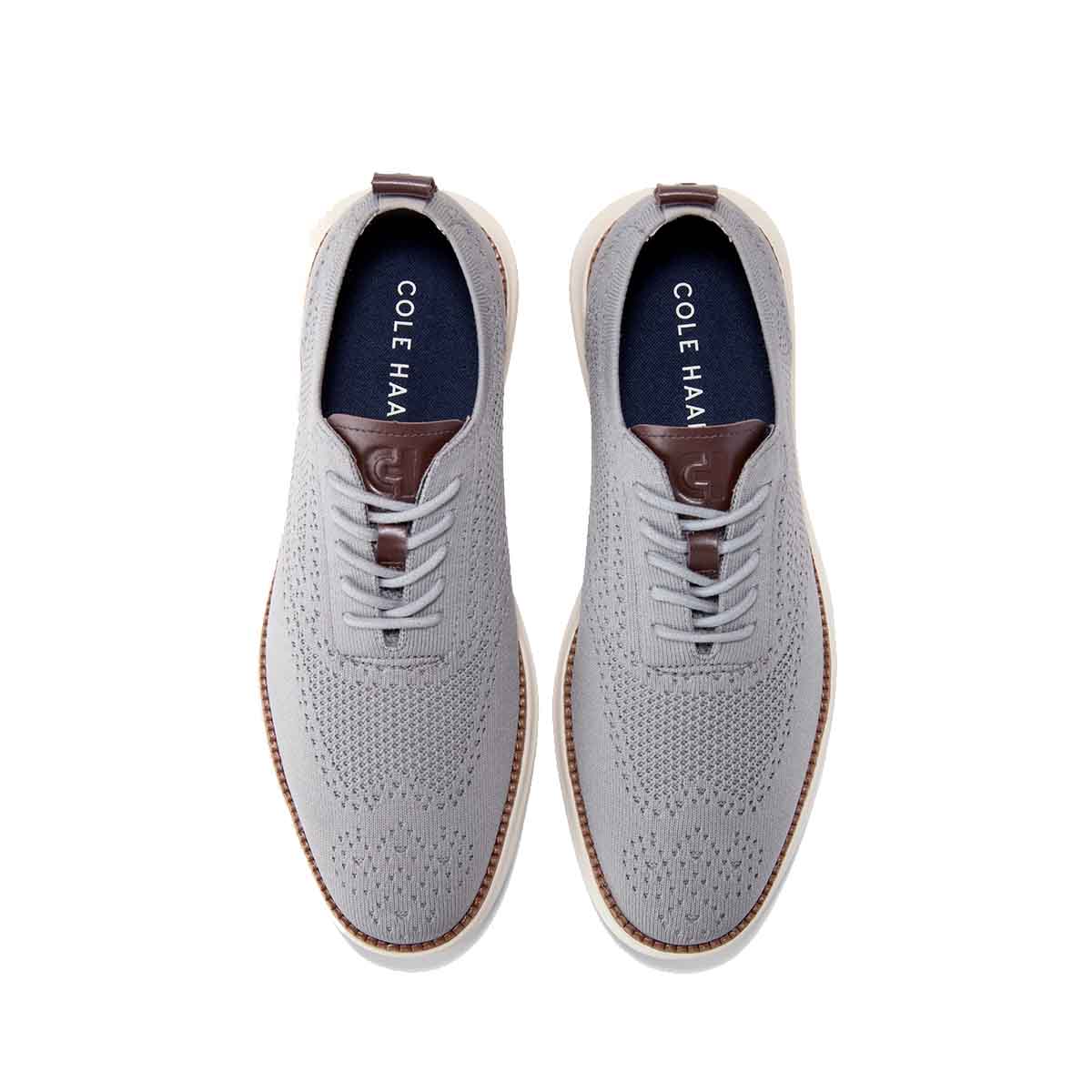 Cole Haan Grand Shadowlite Stitchlite Wingtip Ox Ultimate Gray Ivory סניקרס לגברים קול האן